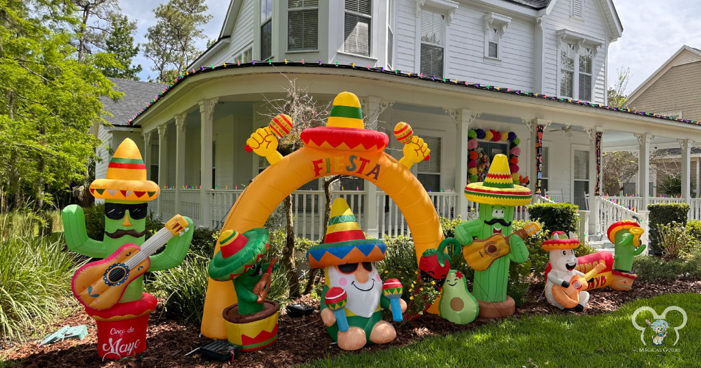 Decorations at one of the most famous houses in Celebration, Florida