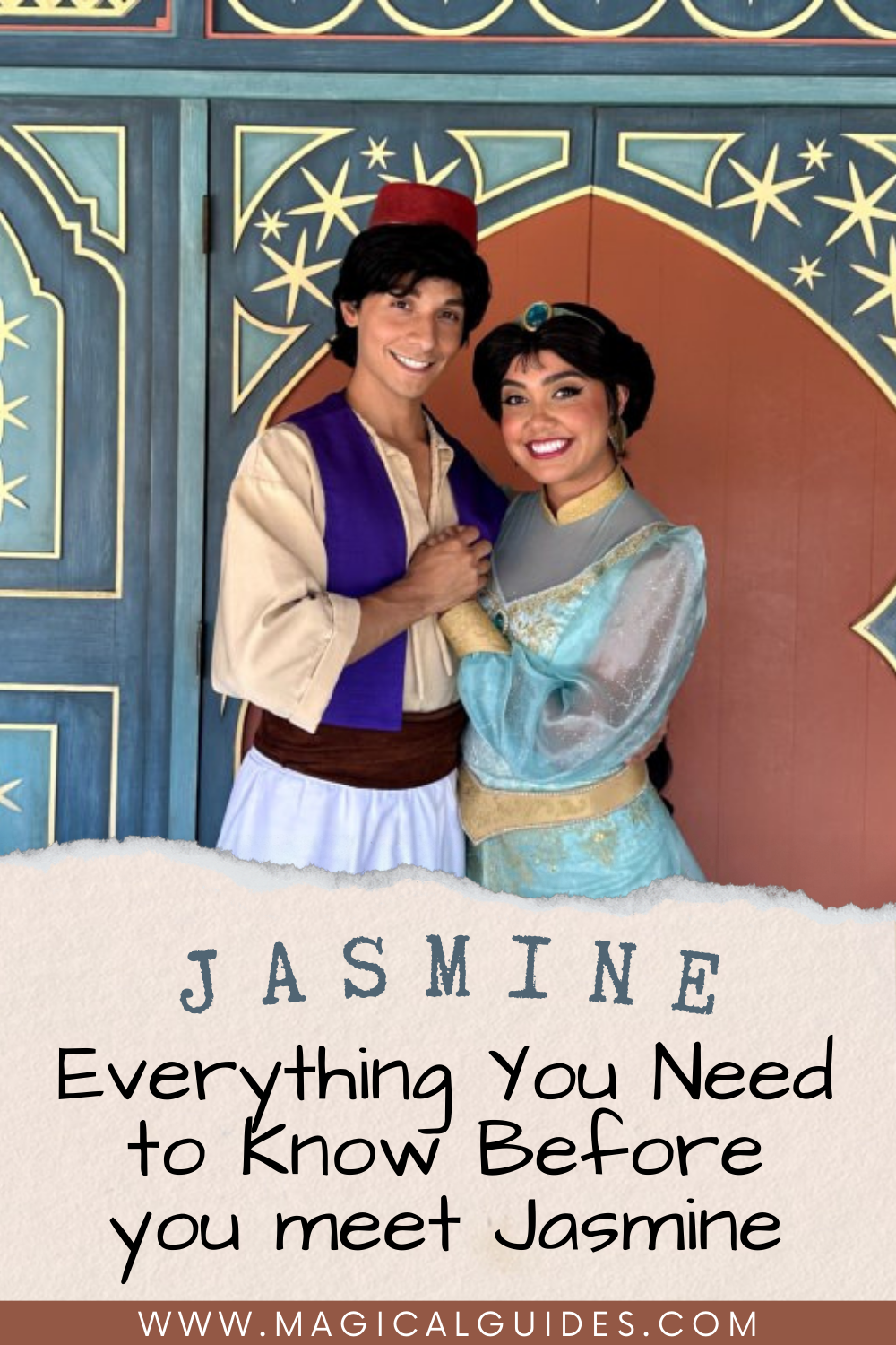 There are many places Aladdin fans can meet Princess Jasmine at Disney World. Find where to meet Jasmine and Aladdin at Disney World, Disneybound outfit inspirations, and what to ask her when you get to meet her. A complete guide to meeting Princess Jasmine at Walt Disney World on your next vacation.