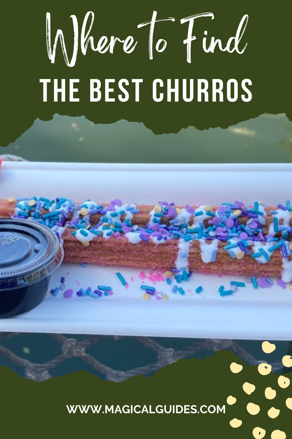 Indulge in a sprinkle-topped cake while planning your next churro adventure at Disney World. Disney Snacks are the best, check out our guide to finding all the different types of Churros at Disney World.