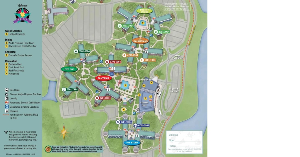 Official Disney All Star Music Map