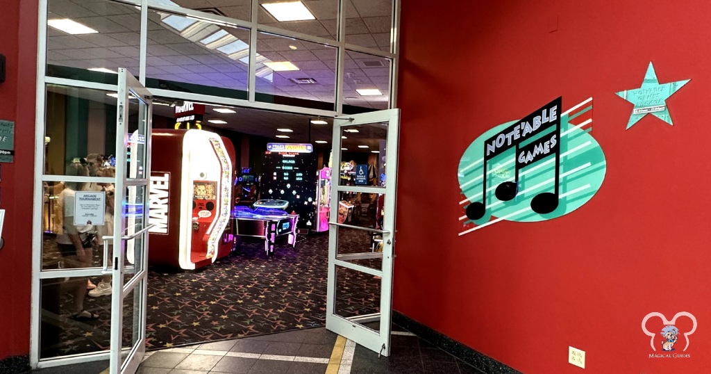 Note'able Arcade in the main building, melody hall, of Disney's All Star Music Resort