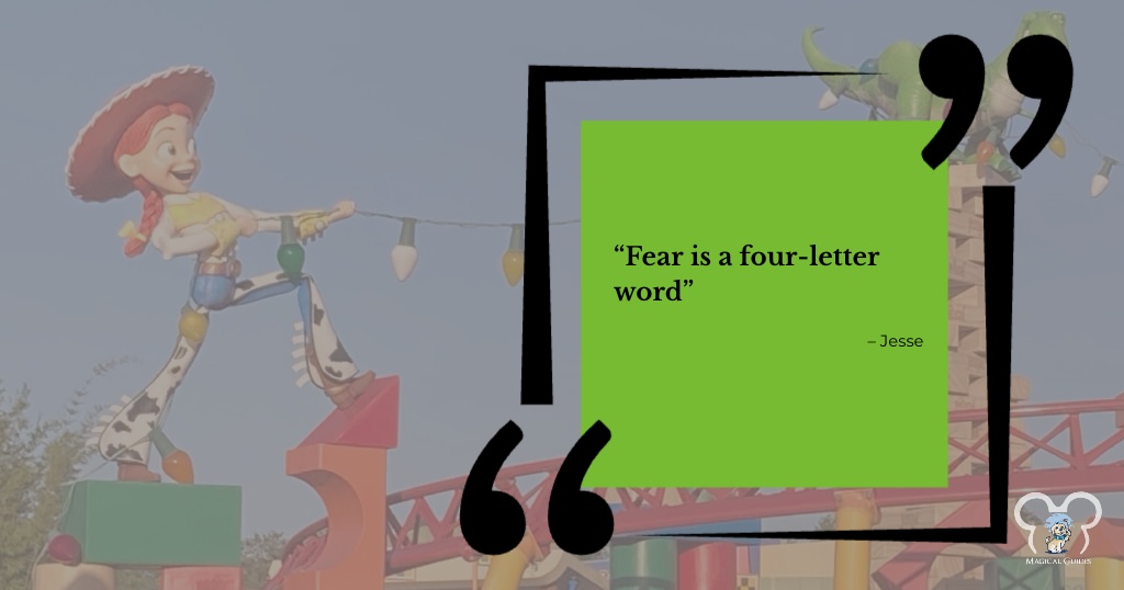 "Fear is a four letter word" - Jesse