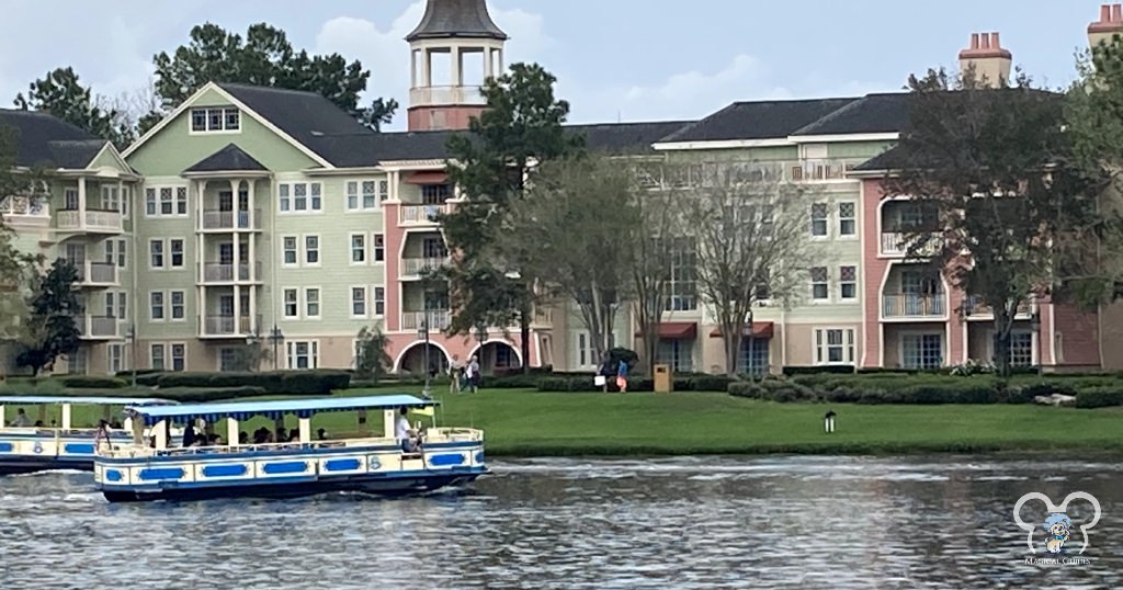 Sassagoula River Cruise Boats in front of Disney's Saratoga Springs Resort.