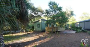 One of the cabins at Disney's Fort Wilderness Resort & Campground