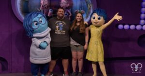 Meeting Joy and Sadness at EPCOT's Character Spot