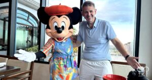 You can meet Artist Mickey at Topolino's Terrace character breakfast at Disney's Riviera Resort.