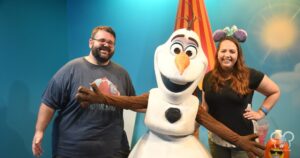 Meeting Olaf at Disney's Hollywood Studios.
