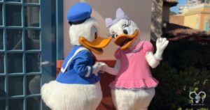 Donald Duck and Daisy Duck near Echo Lake at Disney's Hollywood Studios